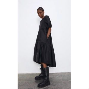 Zara black tiered maxi dress, size S/M.
